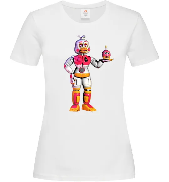Жіноча футболка Чика Фнаф Білий фото