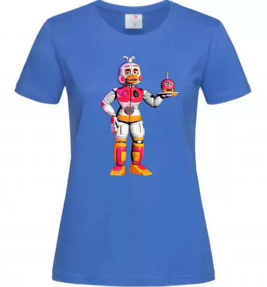 Жіноча футболка Чика Фнаф Яскраво-синій фото