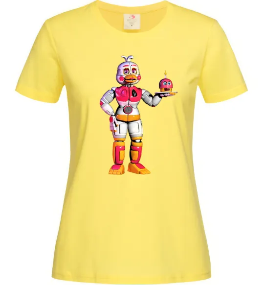 Жіноча футболка Чика Фнаф Лимонний фото