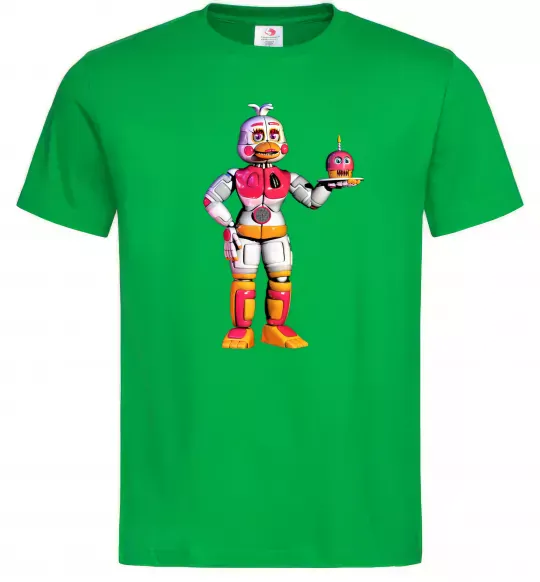 Мужская футболка Чика Фнаф Зеленый фото