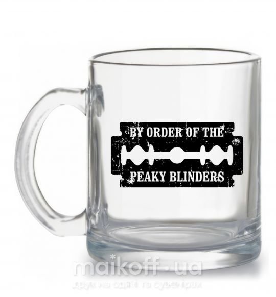 Чашка скляна By order of the peakly blinders Прозорий фото