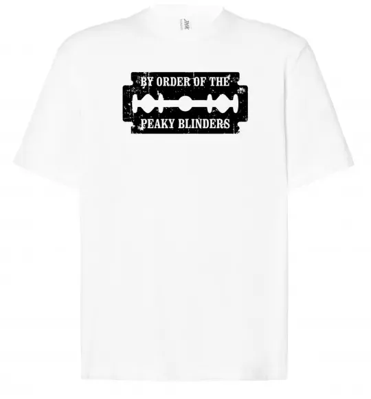 Футболка Оверсайз By order of the peakly blinders Білий фото