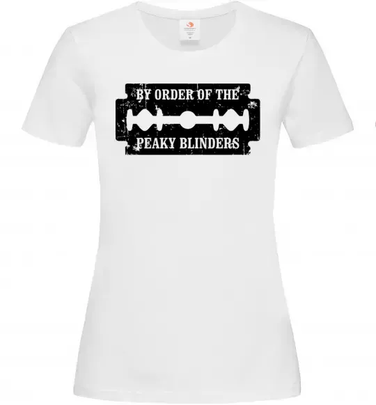 Женская футболка By order of the peakly blinders Белый фото
