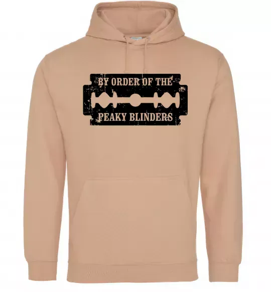 Мужская толстовка (худи) By order of the peakly blinders Песочный фото