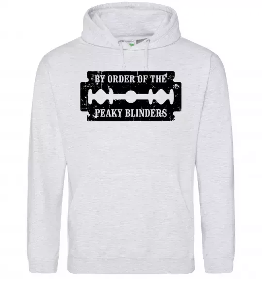 Женская толстовка (худи) By order of the peakly blinders Серый меланж фото