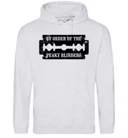Женская толстовка (худи) By order of the peakly blinders Серый меланж фото
