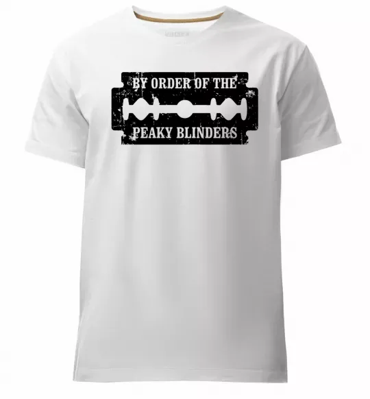 Чоловіча преміум футболка By order of the peakly blinders Білий фото