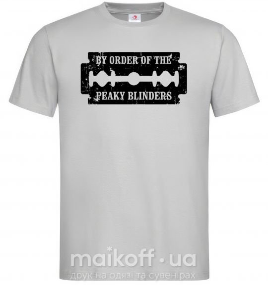 Чоловіча футболка By order of the peakly blinders Сірий фото