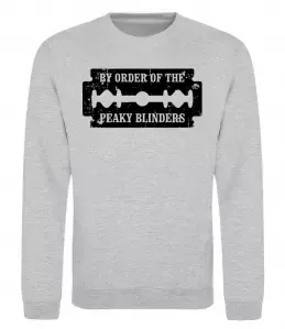 Свитшот By order of the peakly blinders Серый меланж фото