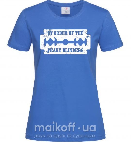 Жіноча футболка By order of the peakly blinders Яскраво-синій фото