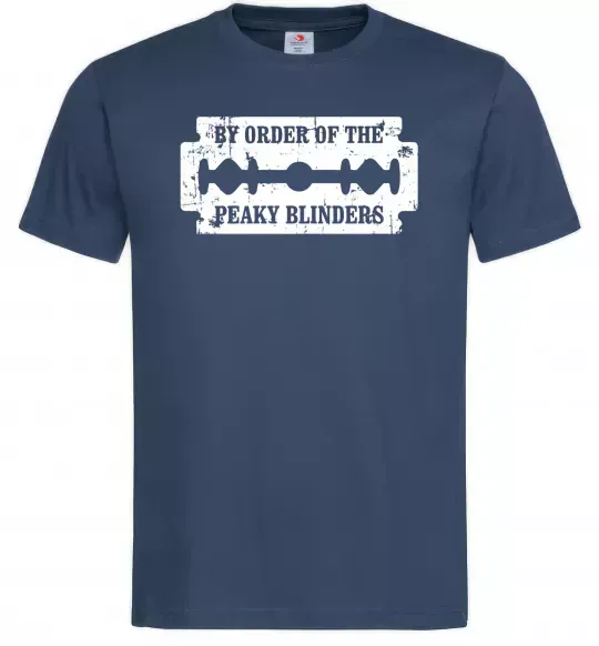 Чоловіча футболка By order of the peakly blinders Темно-синій фото