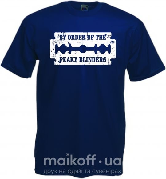 Чоловіча футболка By order of the peakly blinders Глибокий темно-синій фото