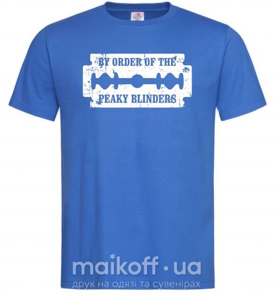 Мужская футболка By order of the peakly blinders Ярко-синий фото