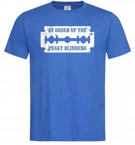 Чоловіча футболка By order of the peakly blinders Яскраво-синій фото