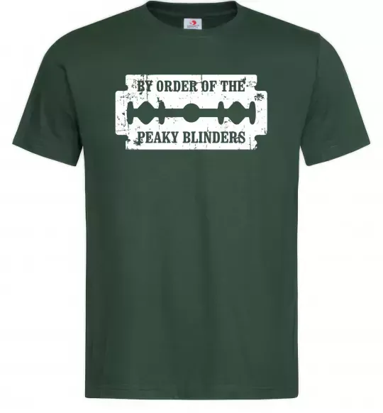 Чоловіча футболка By order of the peakly blinders Темно-зелений фото