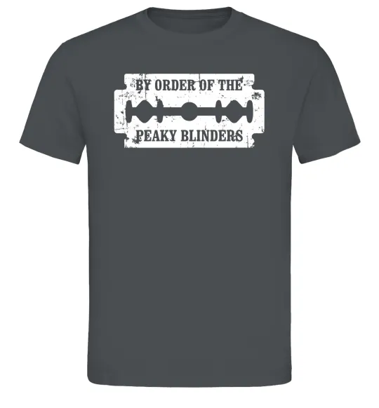 Чоловіча футболка By order of the peakly blinders Графіт фото
