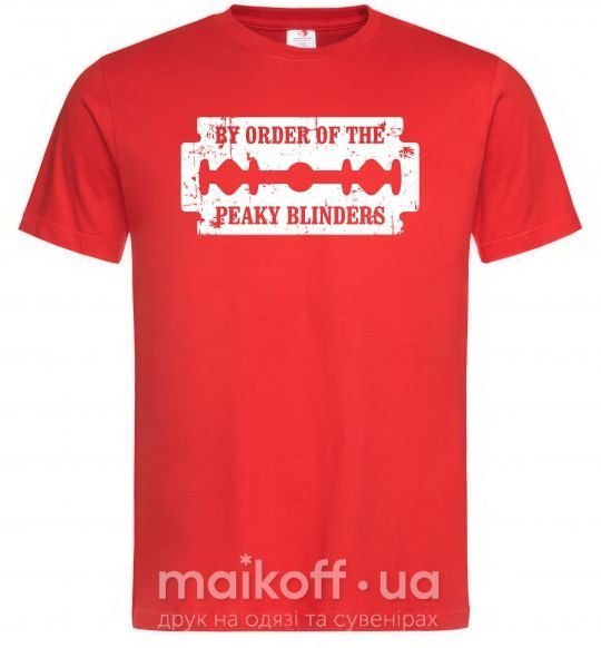 Чоловіча футболка By order of the peakly blinders Червоний фото
