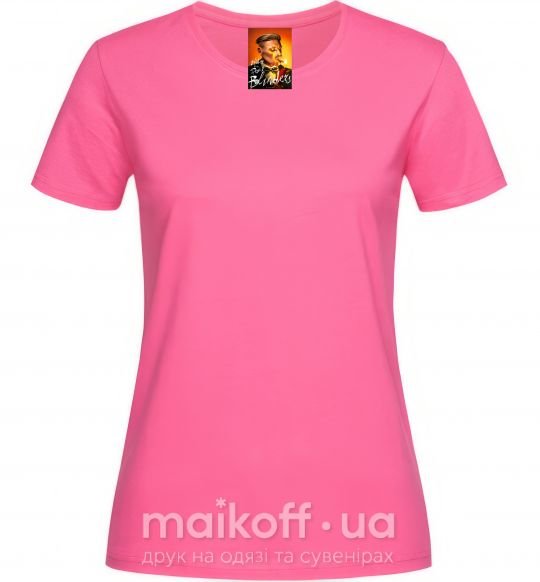 Жіноча футболка Артур Шелби Острые козырьки Яскраво-рожевий фото