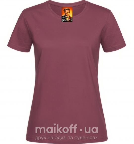 Жіноча футболка Артур Шелби Острые козырьки Бордовий фото