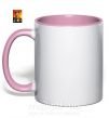 Чашка с цветной ручкой Артур Шелби Острые козырьки Нежно розовый фото