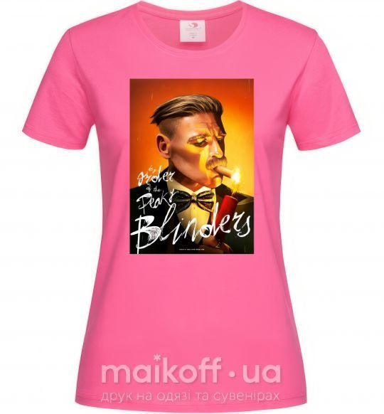 Женская футболка Артур Шелби Острые козырьки Ярко-розовый фото