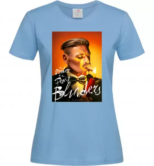 Жіноча футболка Артур Шелбі Гострі картузи Блакитний фото