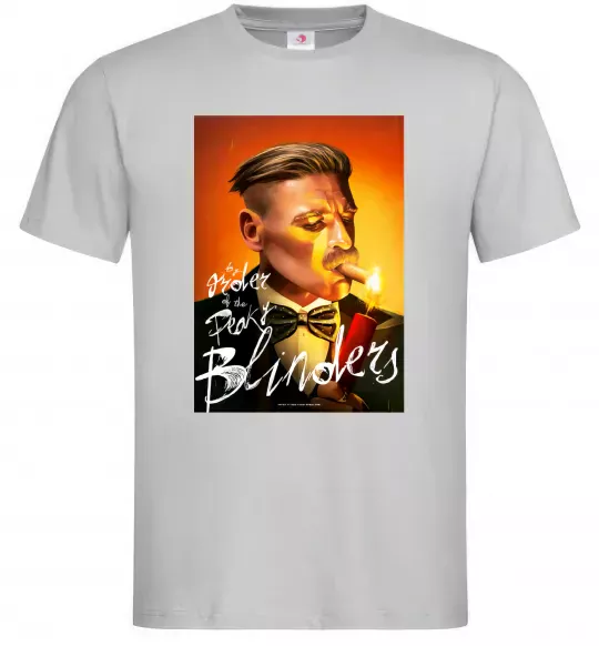 Мужская футболка Артур Шелбі Гострі картузи Серый фото