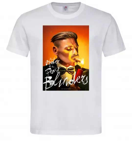 Мужская футболка Артур Шелбі Гострі картузи Белый фото