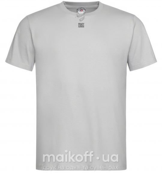 Мужская футболка Острые козырьки бел Серый фото