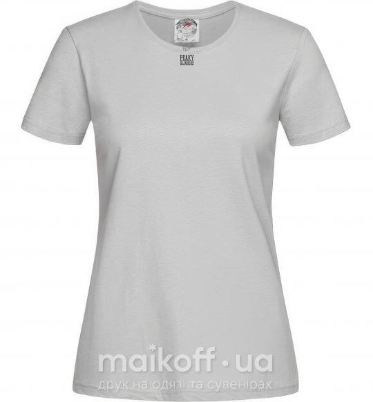 Женская футболка Острые козырьки бел Серый фото