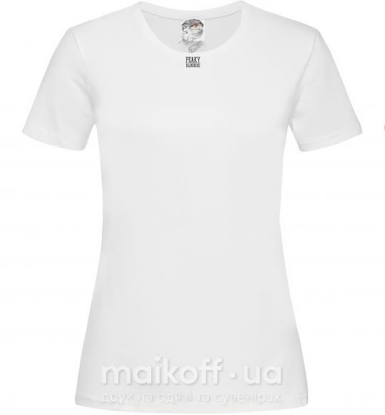 Женская футболка Острые козырьки бел Белый фото