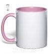 Чашка з кольоровою ручкою Острые козырьки бел Ніжно рожевий фото