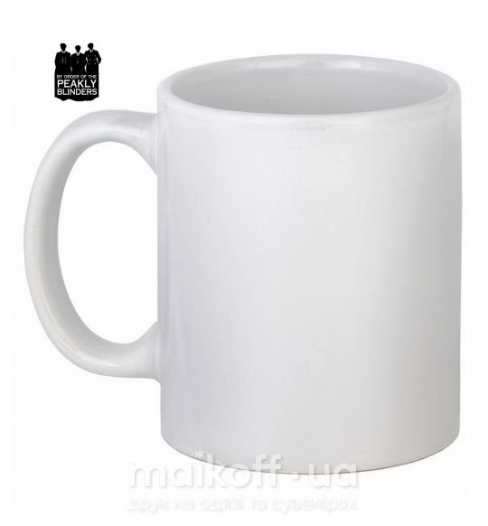 Чашка керамическая Острые козырьки силуэт Белый фото