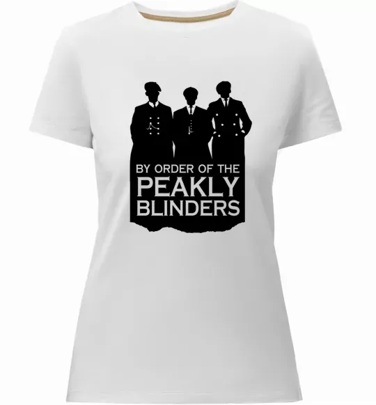 Женская премиум футболка Гострі картузи силует Белый фото