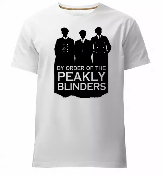 Мужская премиум футболка Гострі картузи силует Белый фото