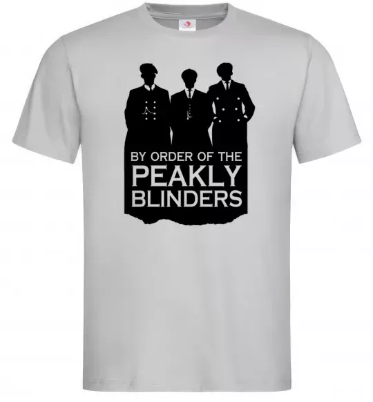 Чоловіча футболка Гострі картузи силует Сірий фото