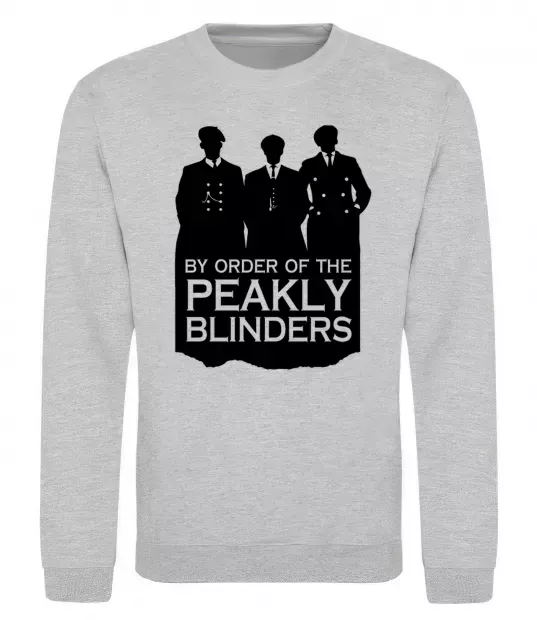 Свитшот Гострі картузи силует Серый меланж фото