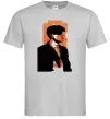 Чоловіча футболка Гострі картузи трафарет Сірий фото