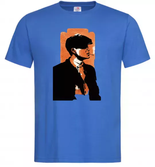 Чоловіча футболка Гострі картузи трафарет Яскраво-синій фото