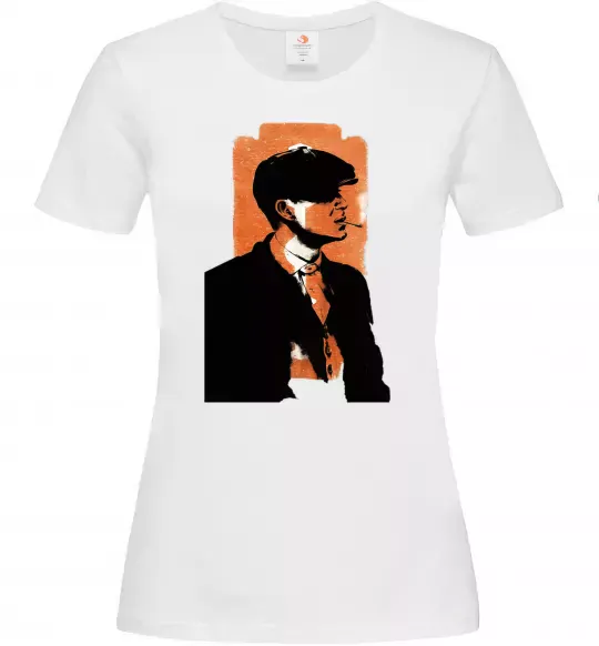 Женская футболка Гострі картузи трафарет Белый фото