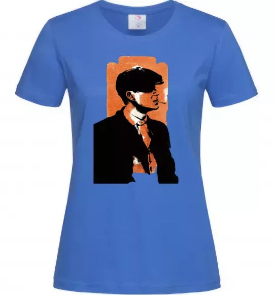 Женская футболка Гострі картузи трафарет Ярко-синий фото