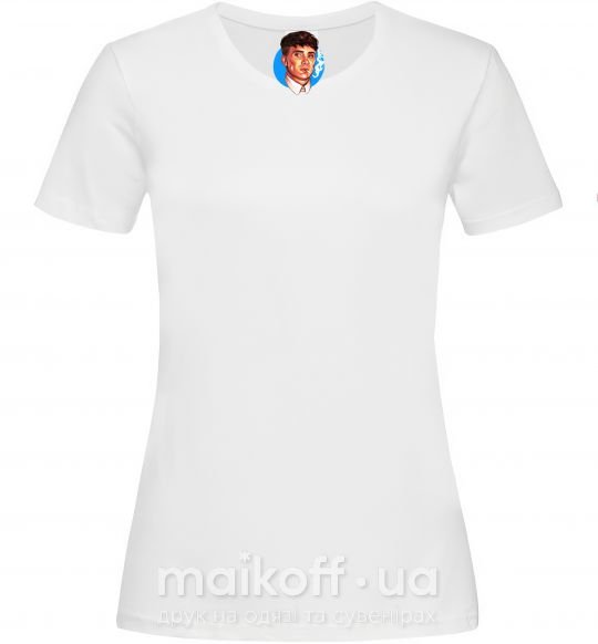 Женская футболка Томас Шелби с сигаретой Острые козырьки Белый фото