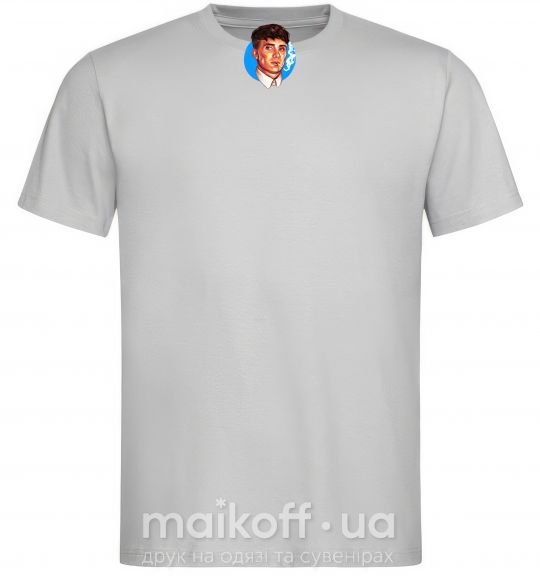 Мужская футболка Томас Шелби с сигаретой Острые козырьки Серый фото
