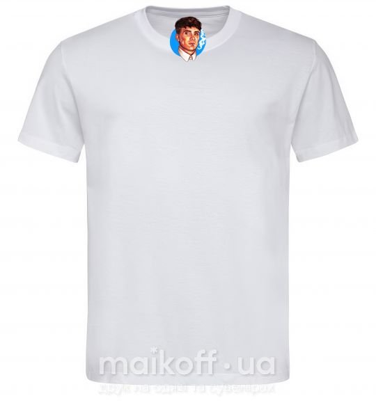Чоловіча футболка Томас Шелби с сигаретой Острые козырьки Білий фото