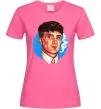 Жіноча футболка Томас Шелбі з цигаркою Гострі картузи Яскраво-рожевий фото