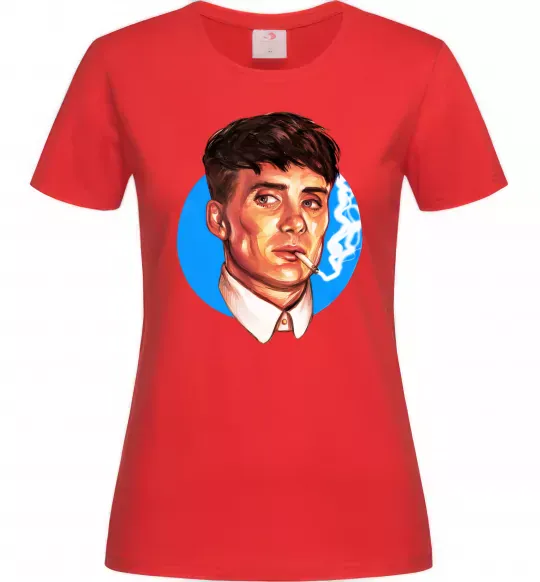 Жіноча футболка Томас Шелбі з цигаркою Гострі картузи Червоний фото