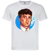 Чоловіча футболка Томас Шелбі з цигаркою Гострі картузи Білий Чоловіча футболка Томас Шелбі з цигаркою Гострі картузи Білий фото