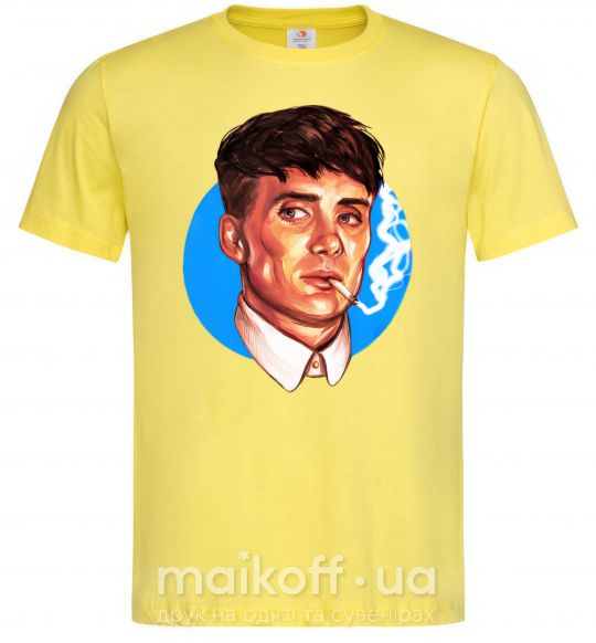 Чоловіча футболка Томас Шелби с сигаретой Острые козырьки Лимонний фото