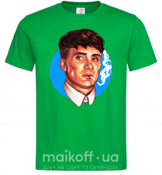 Чоловіча футболка Томас Шелби с сигаретой Острые козырьки Зелений фото