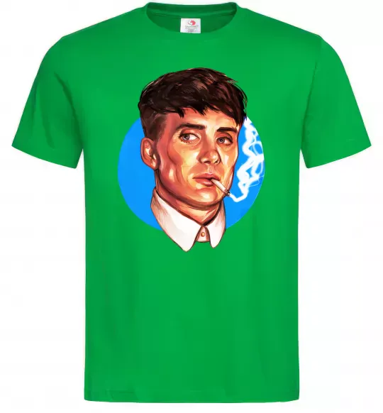 Чоловіча футболка Томас Шелбі з цигаркою Гострі картузи Зелений фото